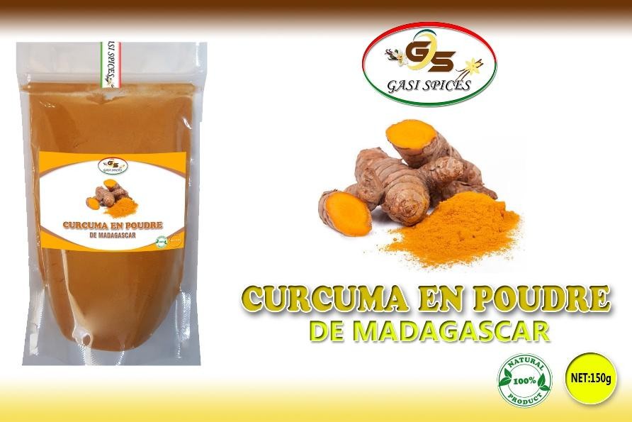 Curcuma en poudre de Madagascar sachet de 150 grs